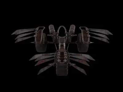 Motorcycle - Game Ready - Low Poly PBR 3D Model  Low-poly 3D model