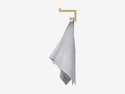 Wall Shelf Rack with Towels 3D model