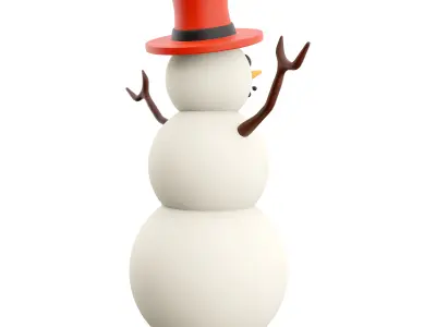 3d snowman  icon 3D model