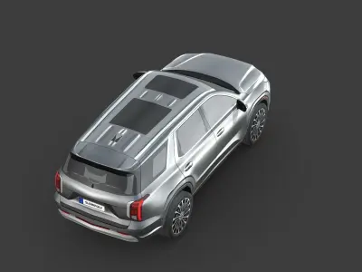 Hyundai Palisade 2023 Low-poly 3D model