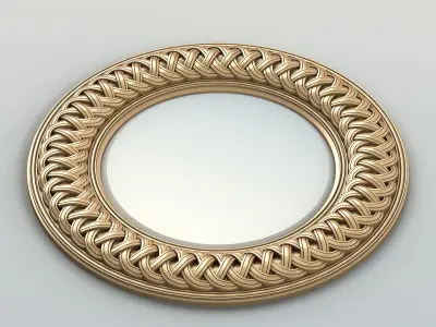 Round mirror frame 003 3D model
