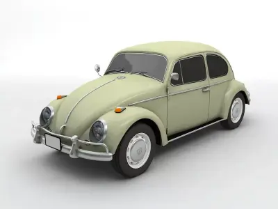 1960s Volkswagen Bug Beetle 3D model