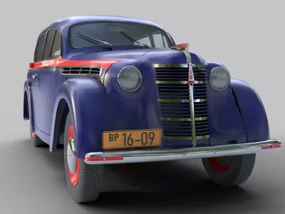 Moskvich-400 Low-poly 3D model
