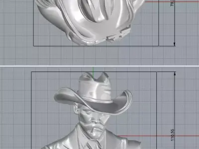 Man with money 3D print model