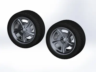 Custom wheels HRBB Twisted Columbus for your scale model 3D print model