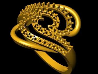 Diamond Ring for Women 3D print model