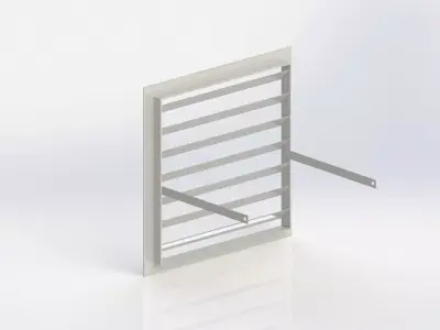  Aluminum ventilation grate 300x300 3D model