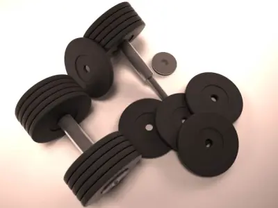 Dumbbells set of 3D model