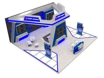 Booth Exhibition Stand a597b 3D model