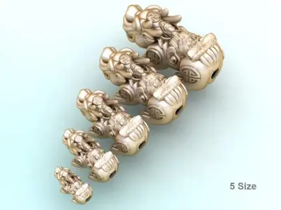 Pixiu guanyin buddha Bracelet - Unicorn  bracelet - 5 size 3D Model Collection