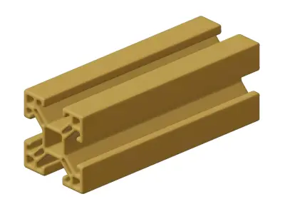 Plastic Square Extrusion Profile Toy 3D model