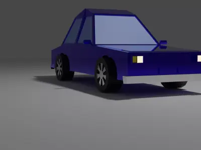 low poly car Low-poly 3D model V3