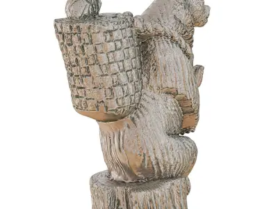 Park Sculpture Masha and the Bear 3D model