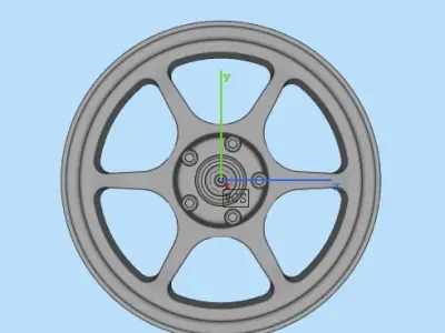 1 18 car wheel model  advan RG1 3D print model