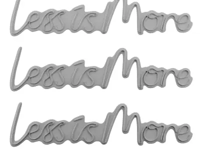 Less Is More Neon Sign 3D model