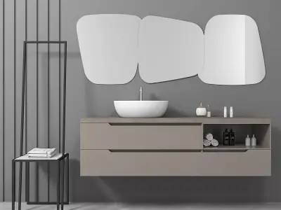 Bathroom furniture set Gold 6 3D model