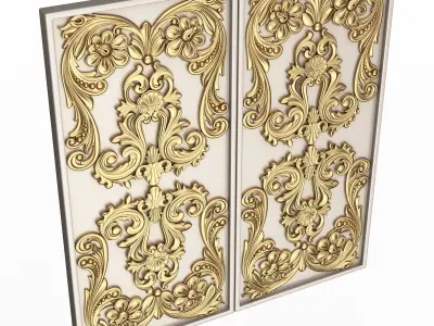 Backgammon Set 04 White Low-poly 3D model