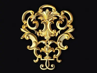 Central decor ornament for furniture 3D model 391