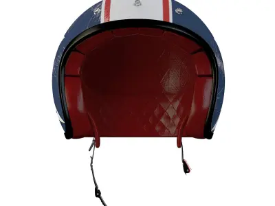 Helmet motorcycle with stars and stripes 3D model