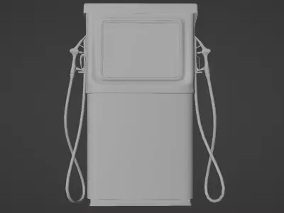 Vintage Fuel Pump Low-poly 3D model