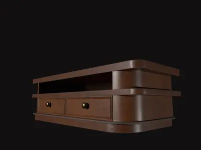 Medieval Wall Mirror Cabinet V01 Low-poly 3D model