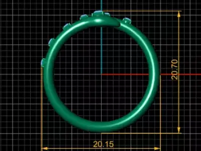 Snake Wrap Ring 3D print model