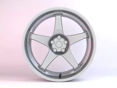  Le Mans Wheels Low-poly 3D model