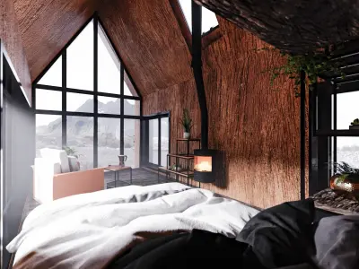 Modern Cabin V2 Low-poly 3D model