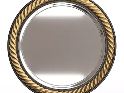 Carved Classic Mirror 010 Low-poly 3D model