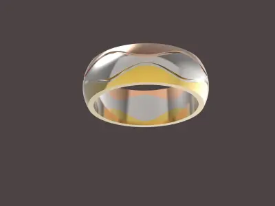 3 waves wedding ring 3D print model