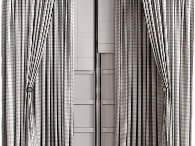 Curtain For interior set 132 3D model