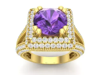 AV 660 Diamond Womens Engagement Ring 3D print model