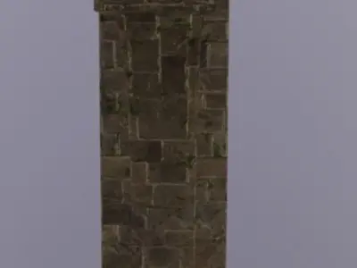 Arch half Low-poly 3D model