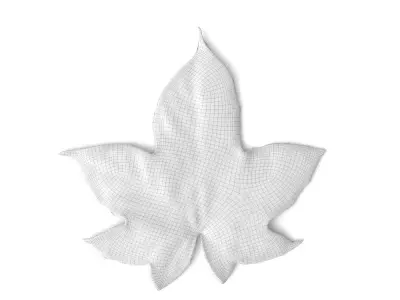 Golden Leaf Ornament 3D model