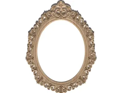 Frame-019 gold ornate frame 3D model