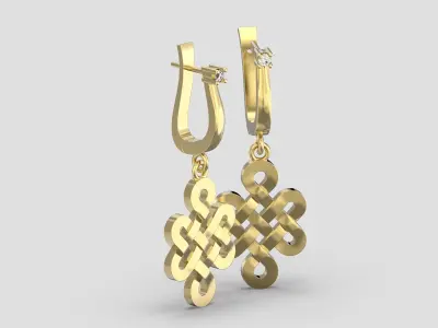 ER 153 Earring in ornament 3D print model