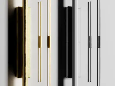 Wall Lamp 2023 Minimalist Led Modern Strip Lights scene Low-poly 3D model