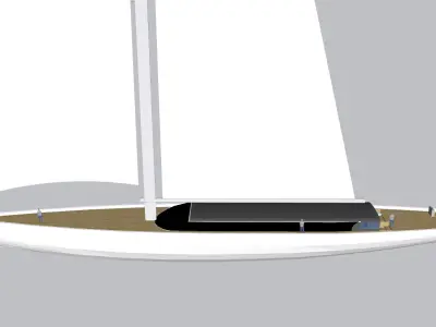 luxury sailyacht NGONI 3D model