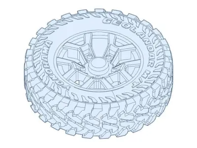 Wheel for Tomica Jimny Free 3D print model