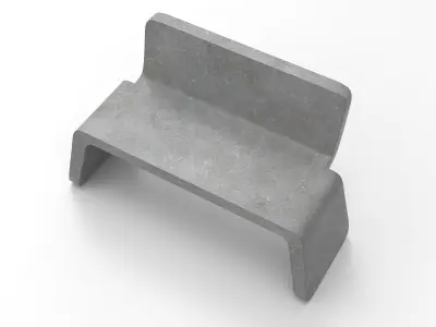 Vari Bench Low-poly 3D model