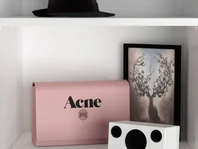 wardrobe with drawers 3D model