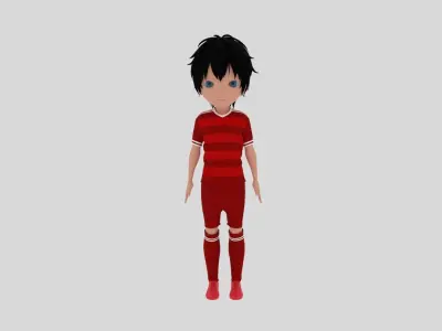 Soccer - Football  Player Low-poly 3D model purchase