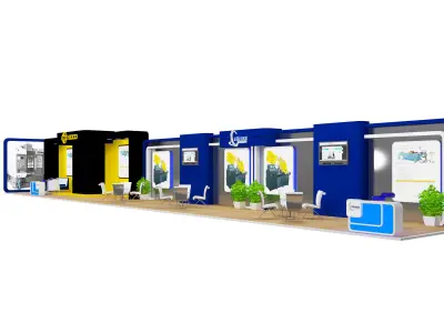 Booth Exhibition Stand a396 3D model