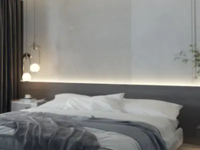 Home Modern bedroom villa decoration 3D model