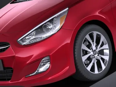 Hyundai Accent Hatchback 5-door 2017  VRAY 3D model
