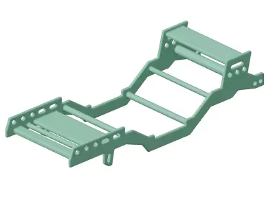 Plastic Automotive Chassis Frame Toy 3D model