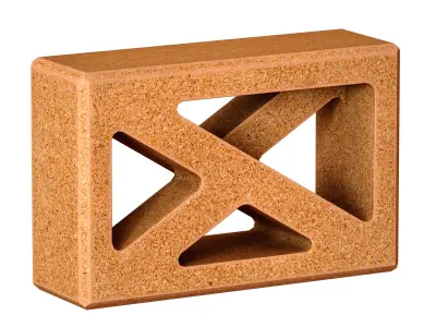 Cork Yoga Block Set 3D model