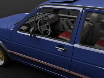VW Golf GTI 16V MK2 - Complete Model  3D model