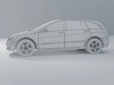 MERCEDES R CLASS 3D CAR MODEL Low-poly 3D model