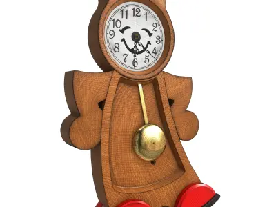cartoon clock 3D model